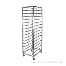 Stainless Steel Food Rack Trolley With PPR Wheels